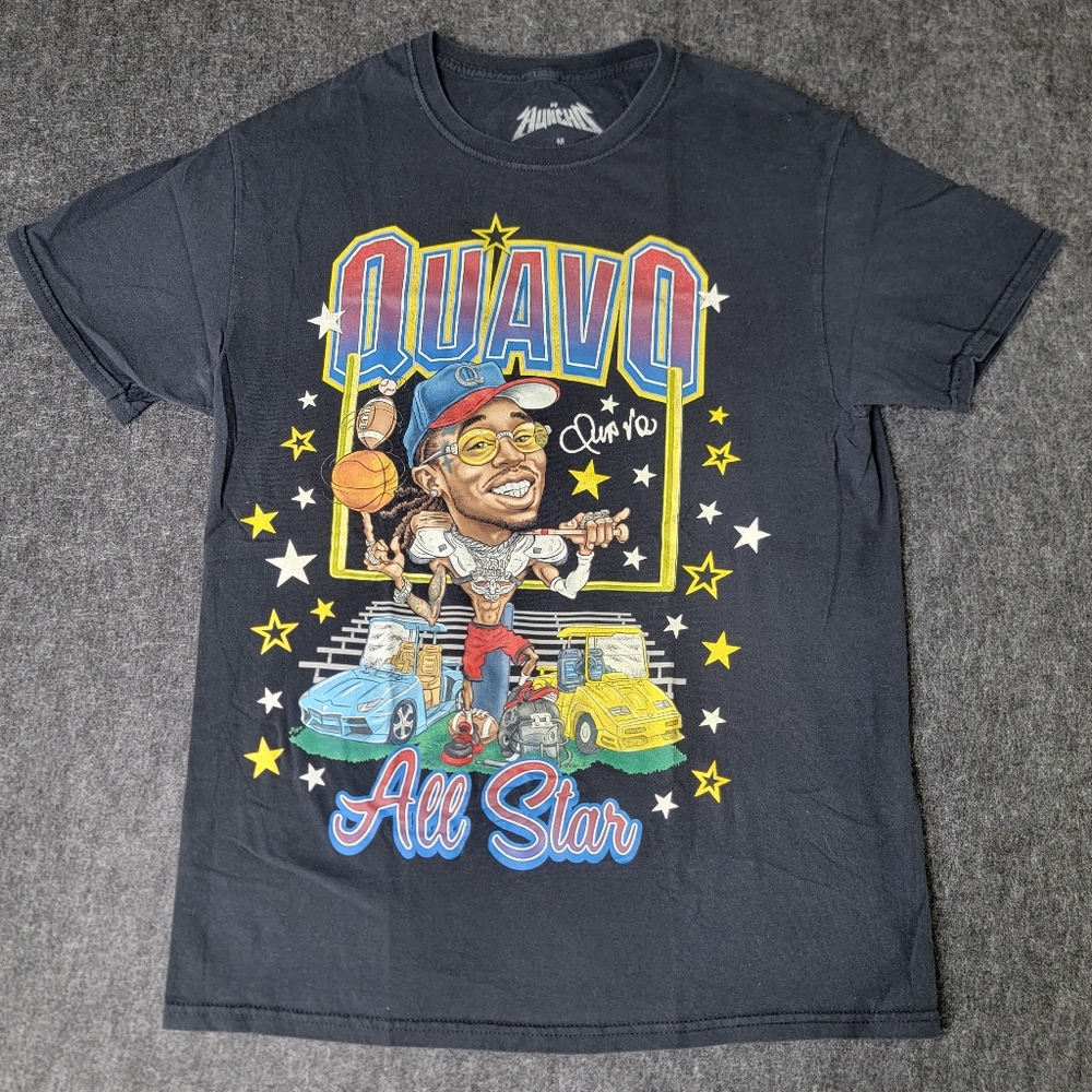 Migos Quavo Huncho All Star Graphic T Shirt Men's Size Medium Rap Hip Hop Black